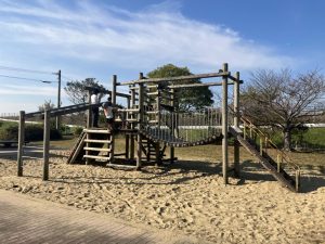 メインコンテンツは木製の遊具